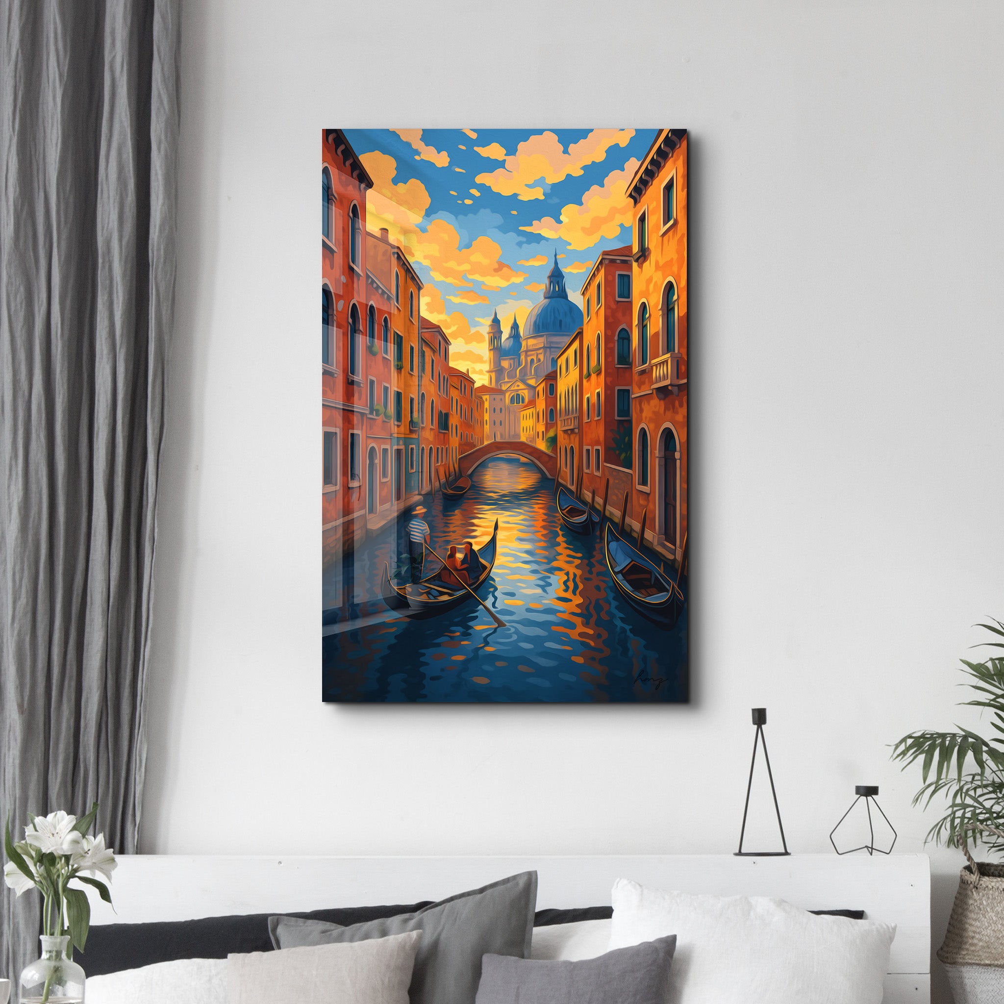Venice Glow – Glass Wall Art by HMZ