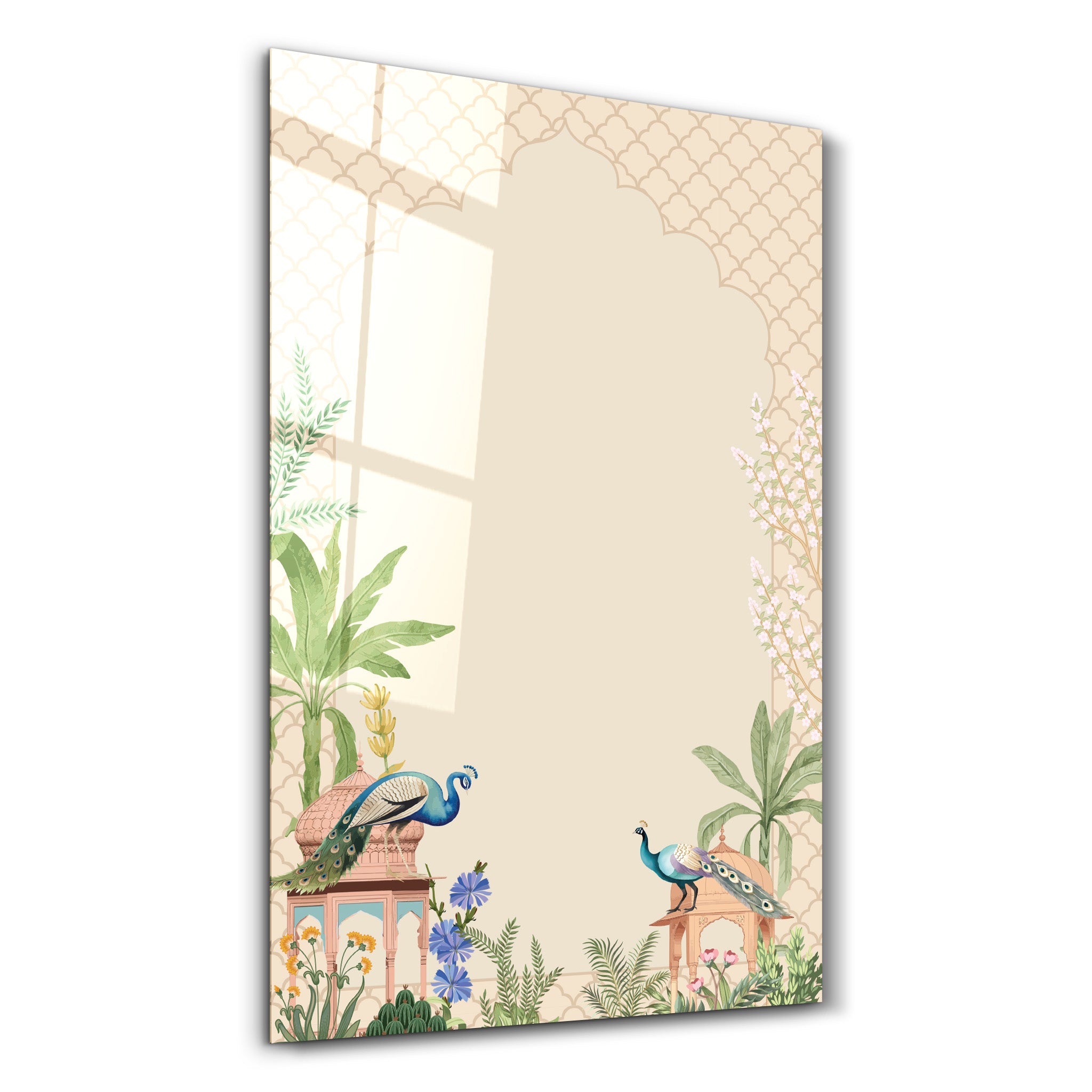 Whispers of the Courtyard – Glass Wall Art