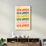 BON APPETI | Glass Wall Art