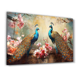 Majestic Peacocks | Glass Wall Art