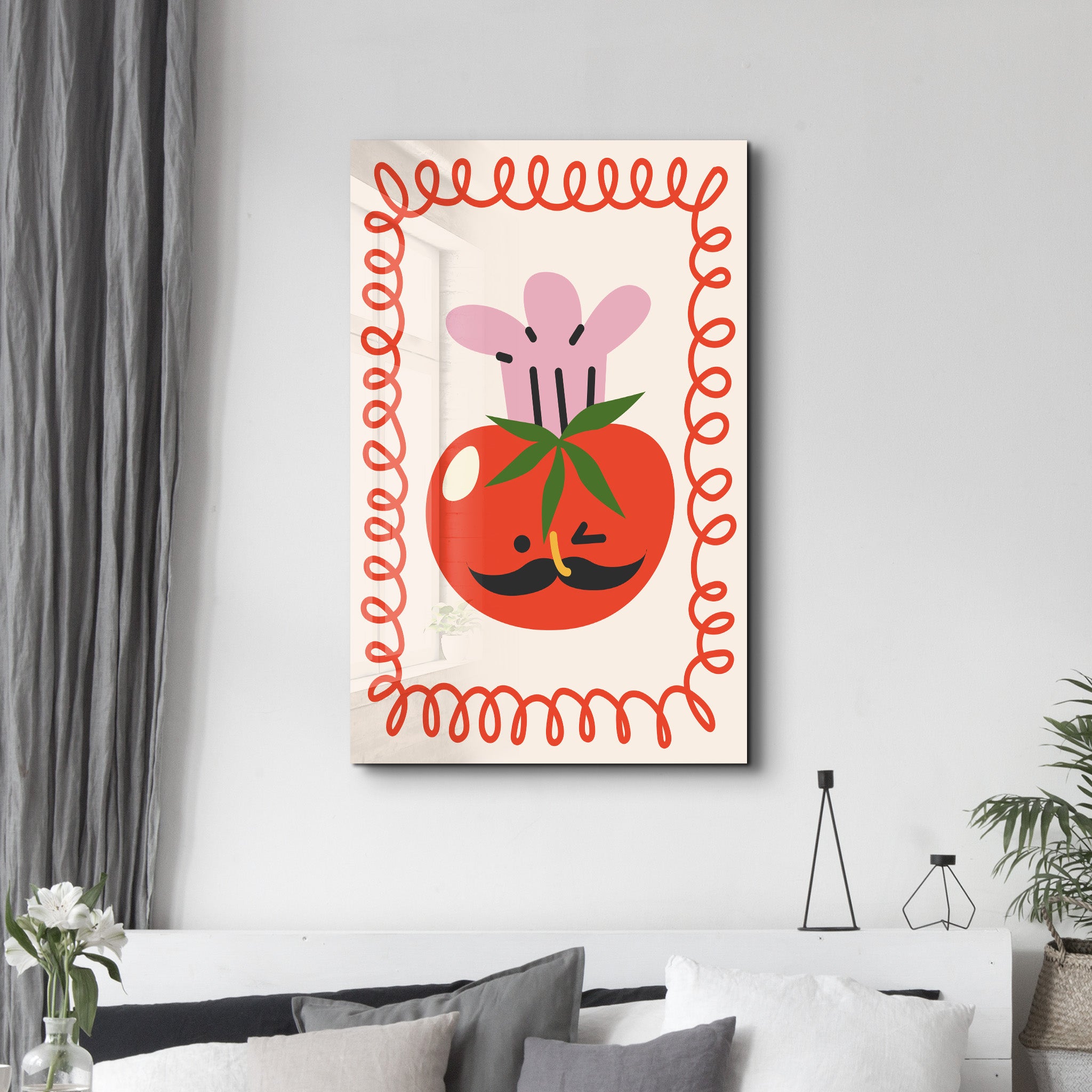 Mister Tomato | Glass Wall Art