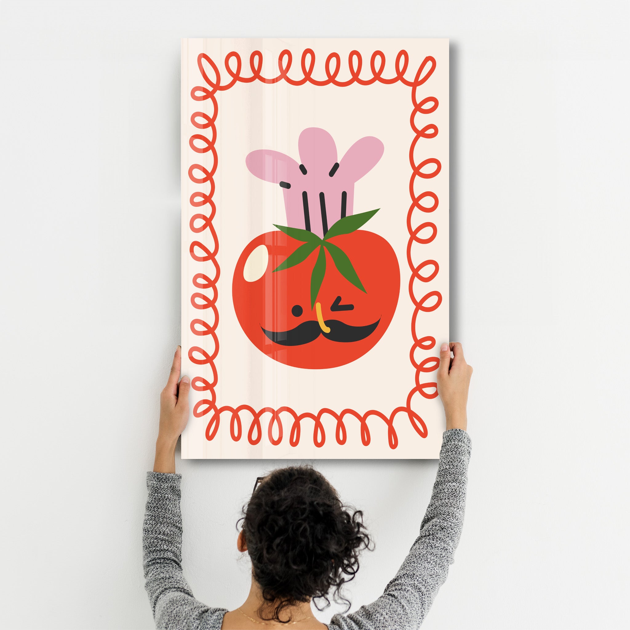 Mister Tomato | Glass Wall Art