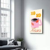 XO XO | Glass Wall Art