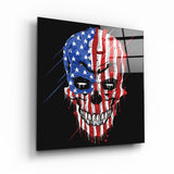 ."American Skull". Designers Collection Glass Wall Art