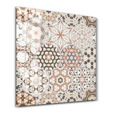 Beige Brown Italian Ceramic Tiles Collection | Glass Wall Art