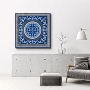 Blue Baroque | Glass Wall Art