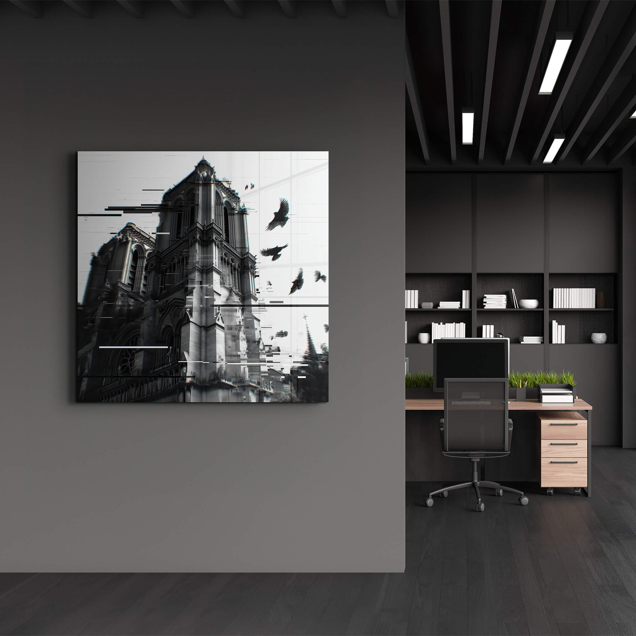 Gothic Cathedral in Motion | Glass Wall Art