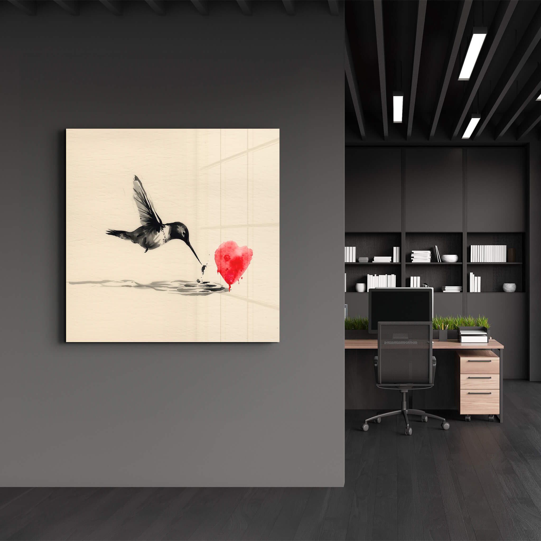 Heartdrop | Glass Wall Art