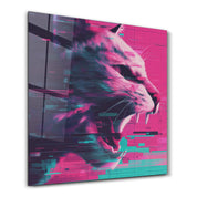 Pixel Growl | Glass Wall Art