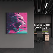 Pixel Growl | Glass Wall Art