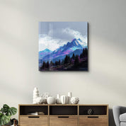 Pixelated Summit | Glass Wall Art