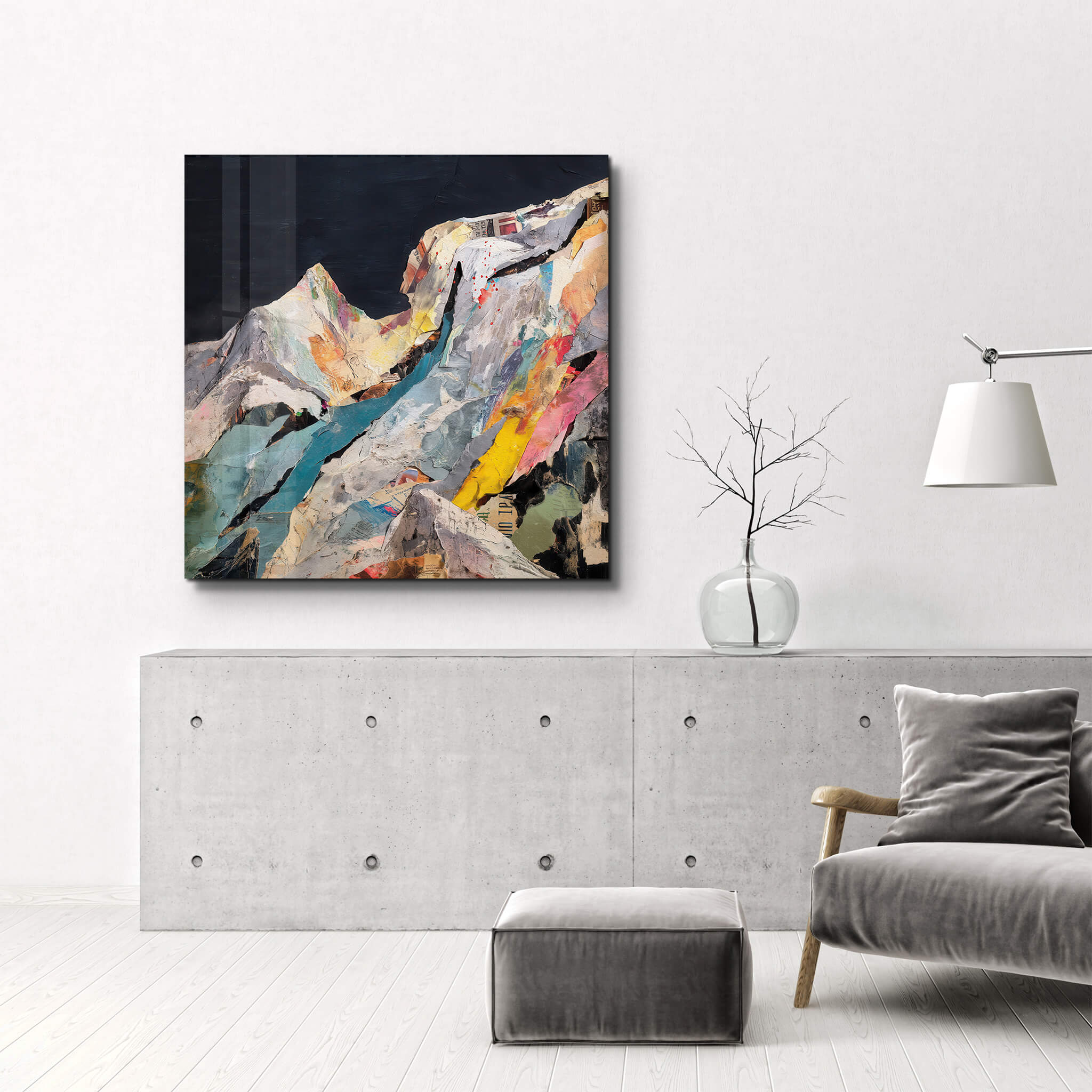 Tectonic Memory | Glass Wall Art