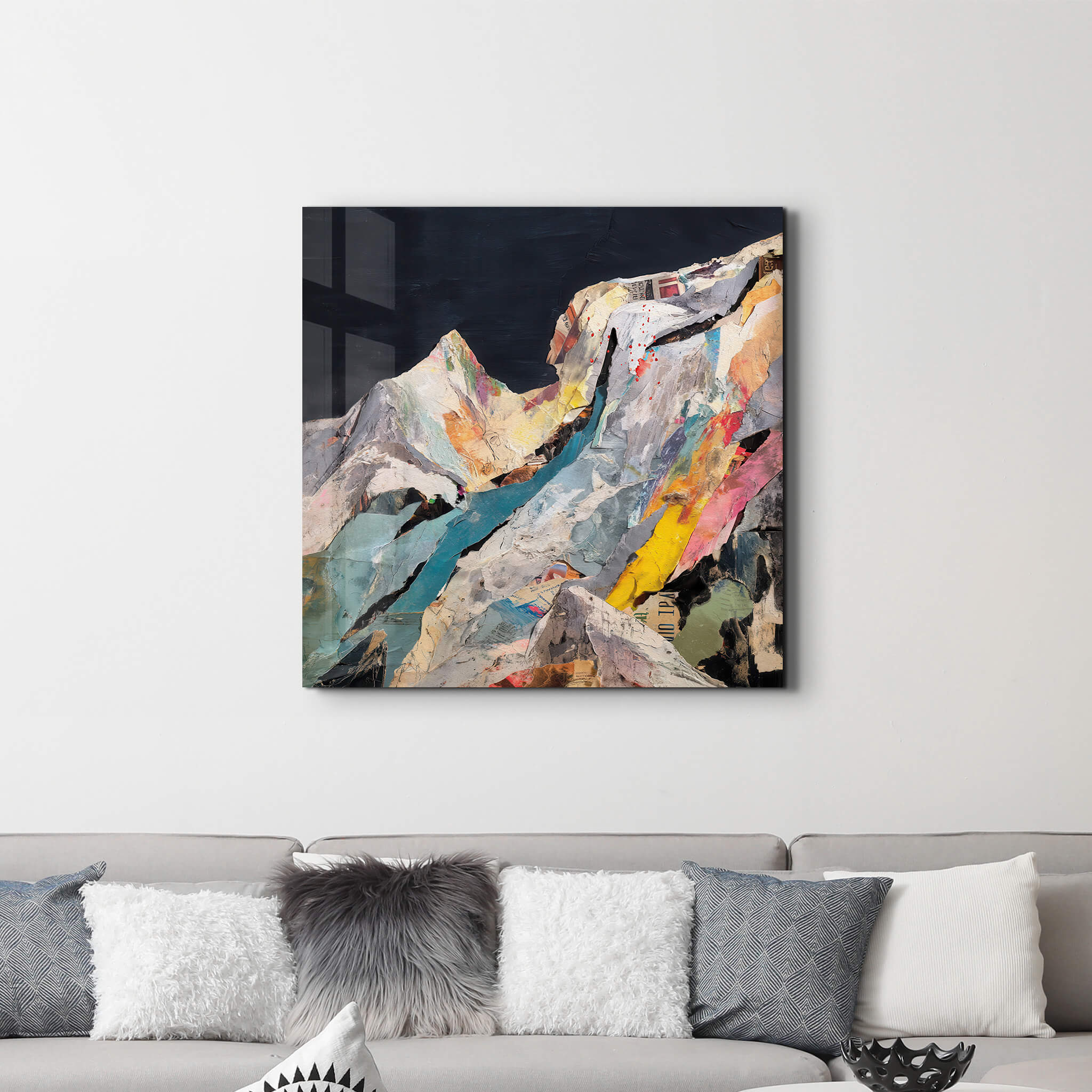 Tectonic Memory | Glass Wall Art