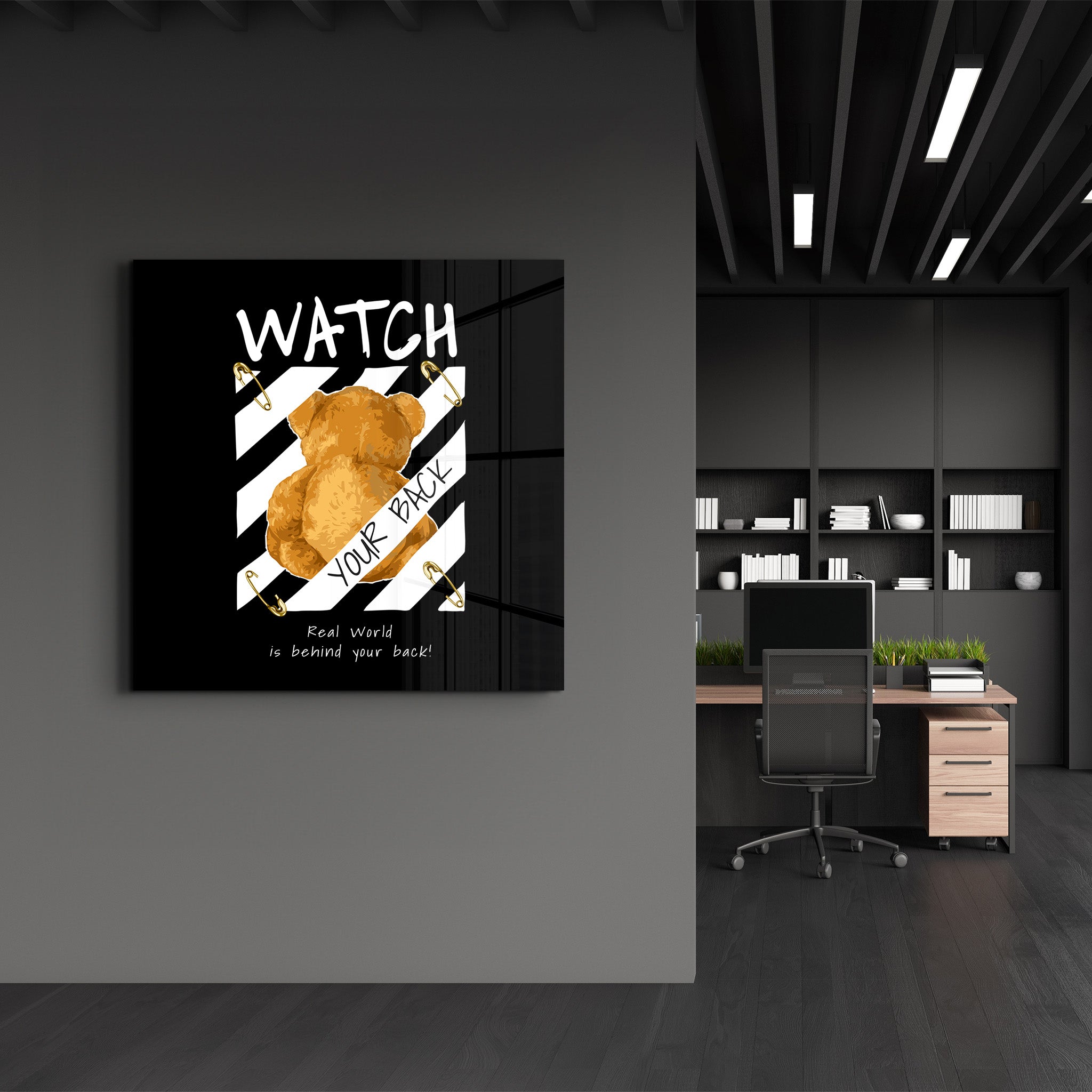 Watch Your Back | Glass Wall Art