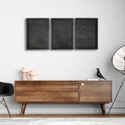 Minimalist Black Wooden Wall Art – Trio