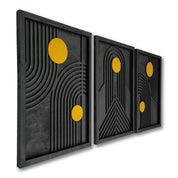 Solar Orbit Wooden Wall Art – Trio