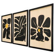 Abstract Feminine Silhouette Wooden Wall Art – Trio