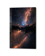 Milky Way Orange | Glass Wall Art