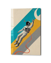 Spacewalk in Stripes glass wall art by Artdesigna, studio view