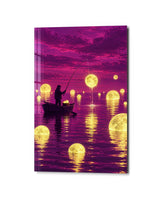 Night Angler | Glass Wall Art