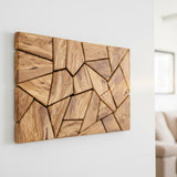 Olive Wood Geometric - Handmade Wooden Wall Sculptures