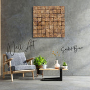 Smoked Brown Wall Sculpture | Premium Wood Handmade Wall Sculpture - Artdesigna