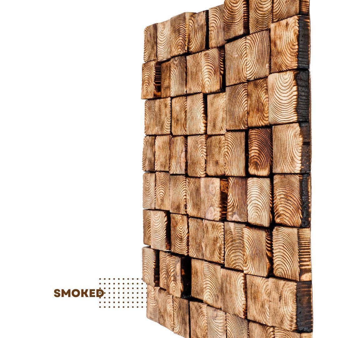 Smoked Brown Wall Sculpture | Premium Wood Handmade Wall Sculpture - Artdesigna