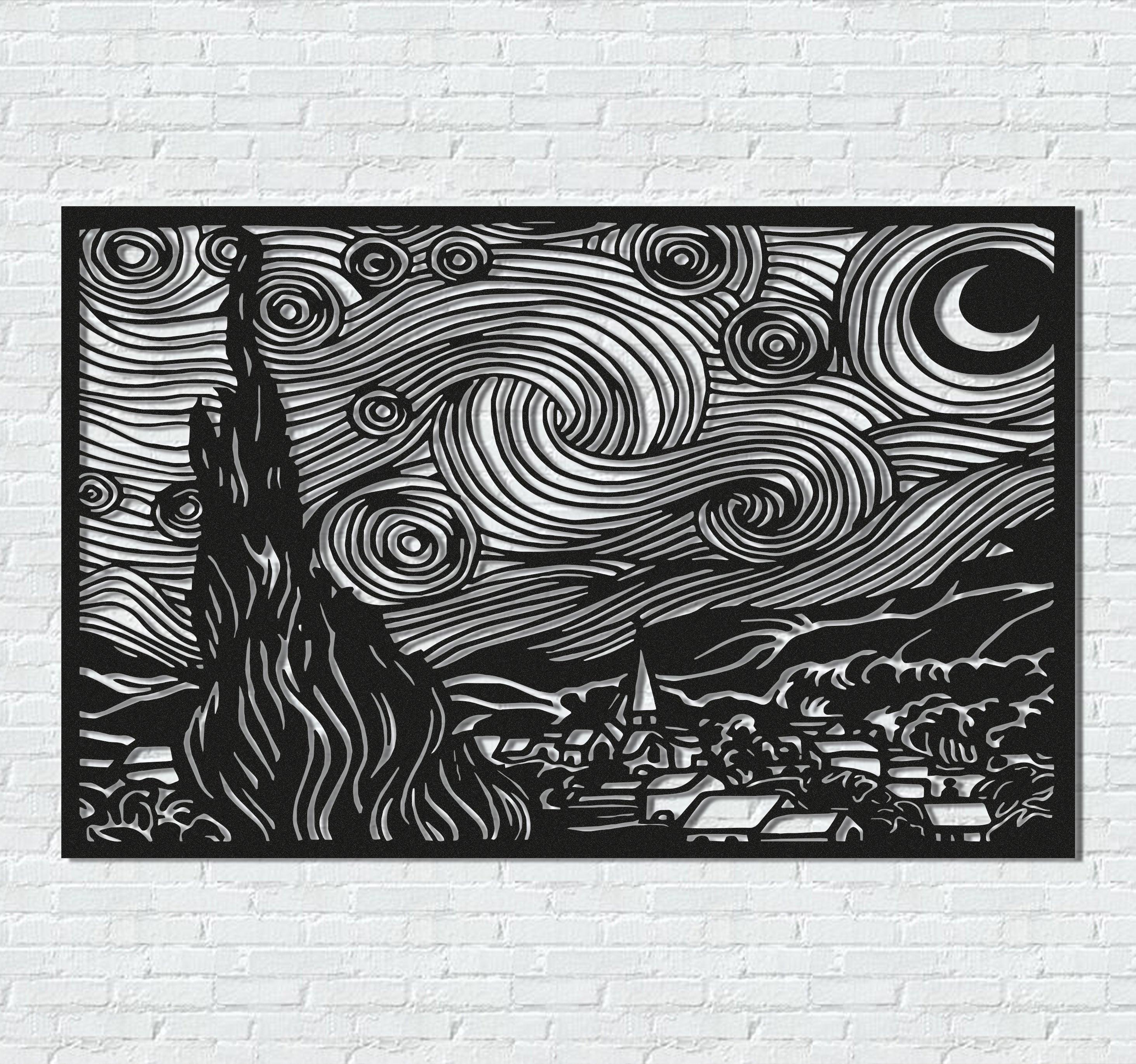 ・"Van Gogh The Starry Night"・Premium Metal Wall Art - Limited Edition - ArtDesigna Glass Printing Wall Art