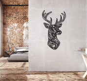 ・"Zentangle Deer"・Premium Metal Wall Art - Limited Edition - ArtDesigna Glass Printing Wall Art