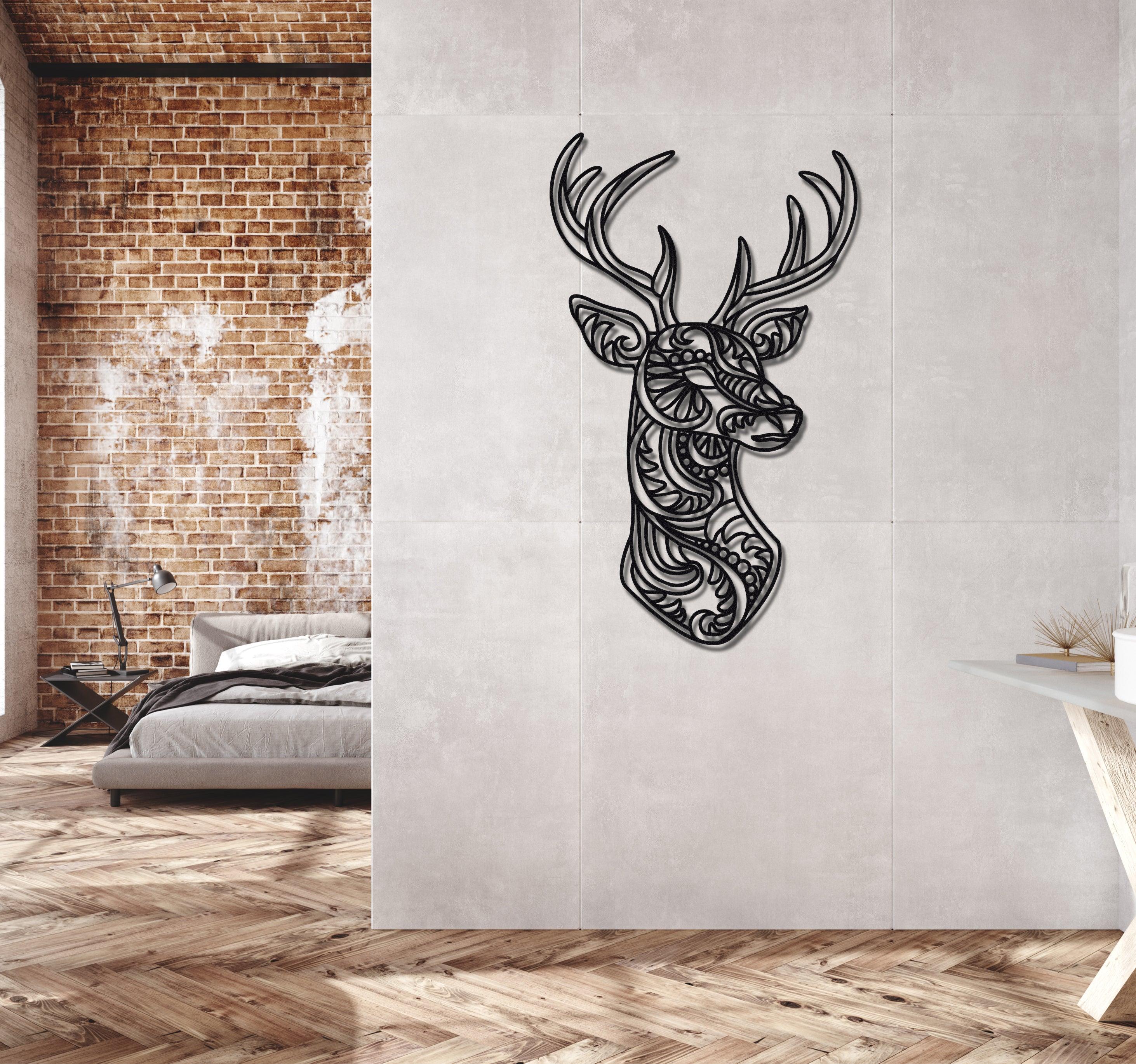 ・"Zentangle Deer"・Premium Metal Wall Art - Limited Edition - ArtDesigna Glass Printing Wall Art