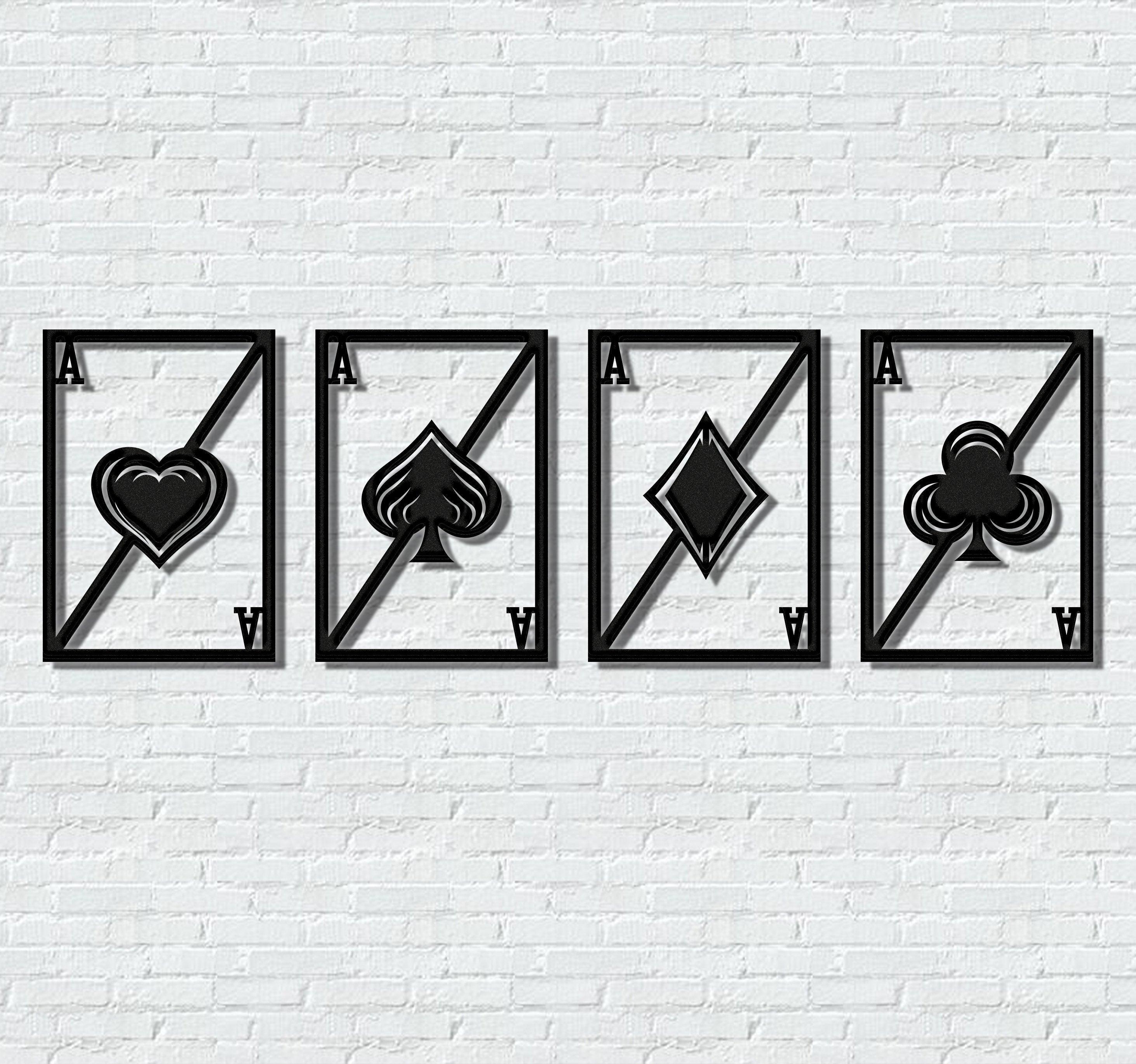・"Aces of Spades "・Premium Metal Wall Art - Limited Edition - ArtDesigna Glass Printing Wall Art