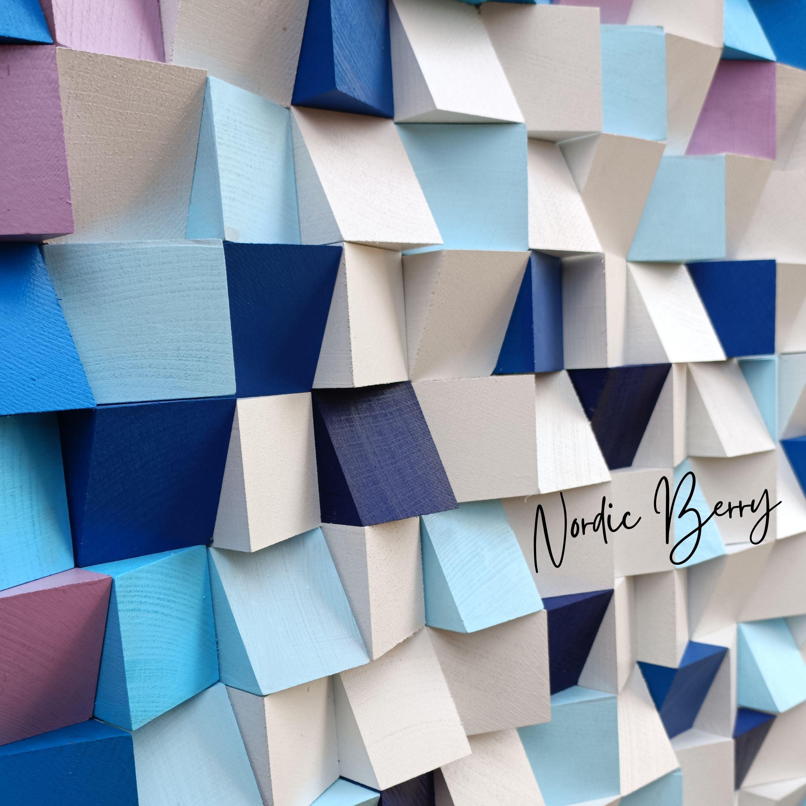 ・"Nordic Berry"・Premium Wood Handmade Wall Sculpture - Limited Edition - ArtDesigna Glass Printing Wall Art