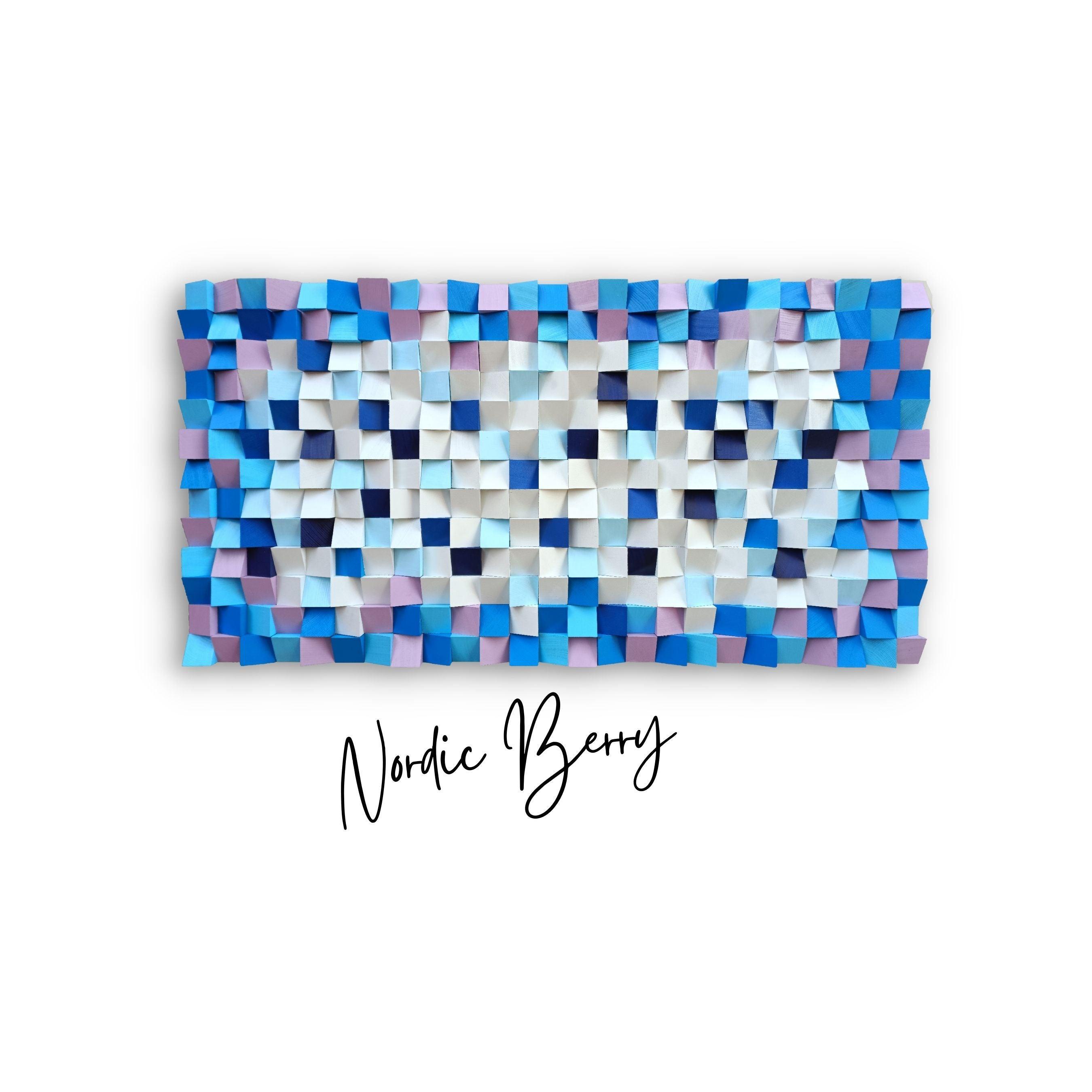 ・"Nordic Berry"・Premium Wood Handmade Wall Sculpture - Limited Edition - ArtDesigna Glass Printing Wall Art