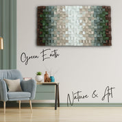 ・"Green Earth"・Premium Wood Handmade Wall Sculpture - Limited Edition - ArtDesigna Glass Printing Wall Art