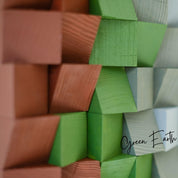 ・"Green Earth"・Premium Wood Handmade Wall Sculpture - Limited Edition - ArtDesigna Glass Printing Wall Art