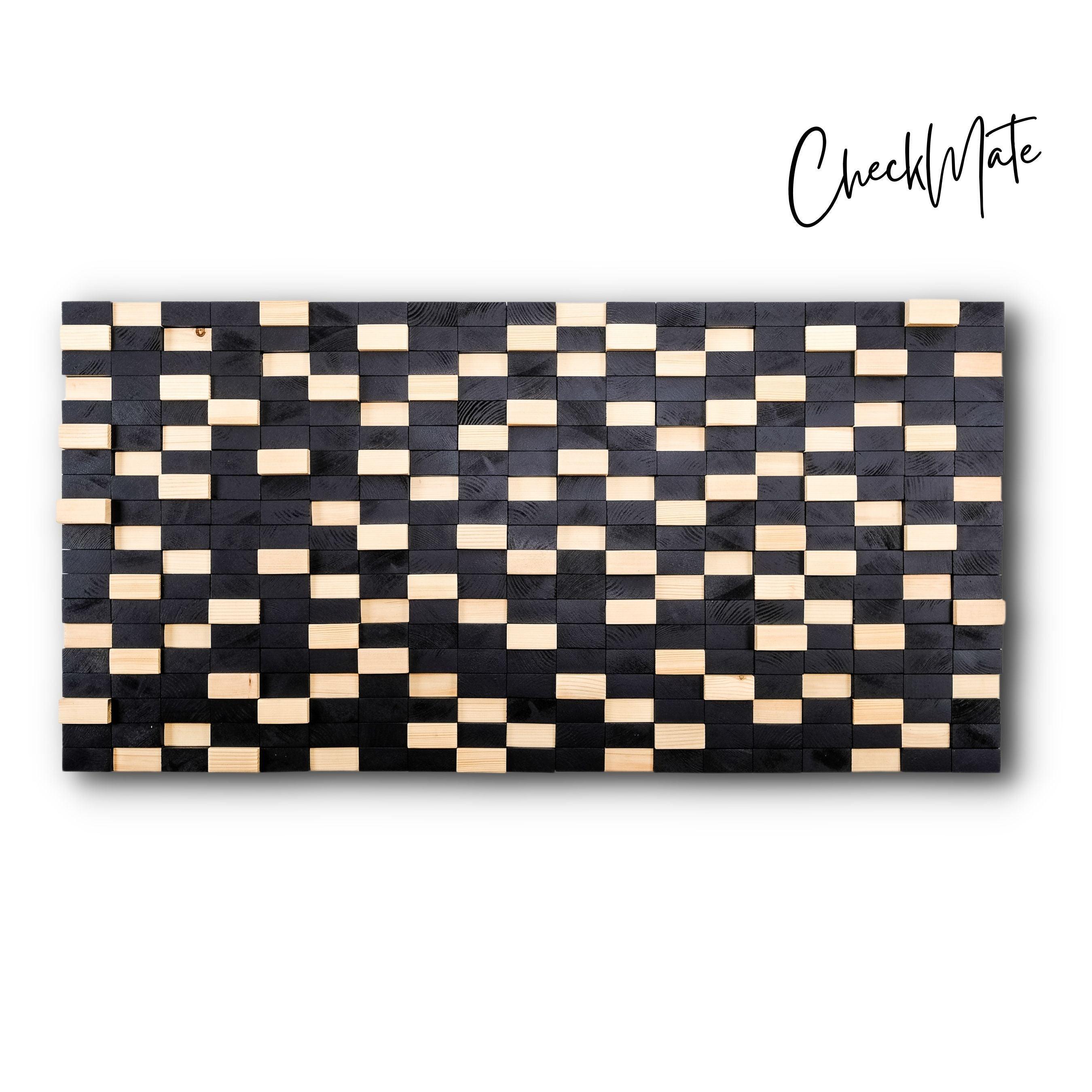・"Checkmate"・Premium Wood Handmade Wall Sculpture - Limited Edition - ArtDesigna Glass Printing Wall Art