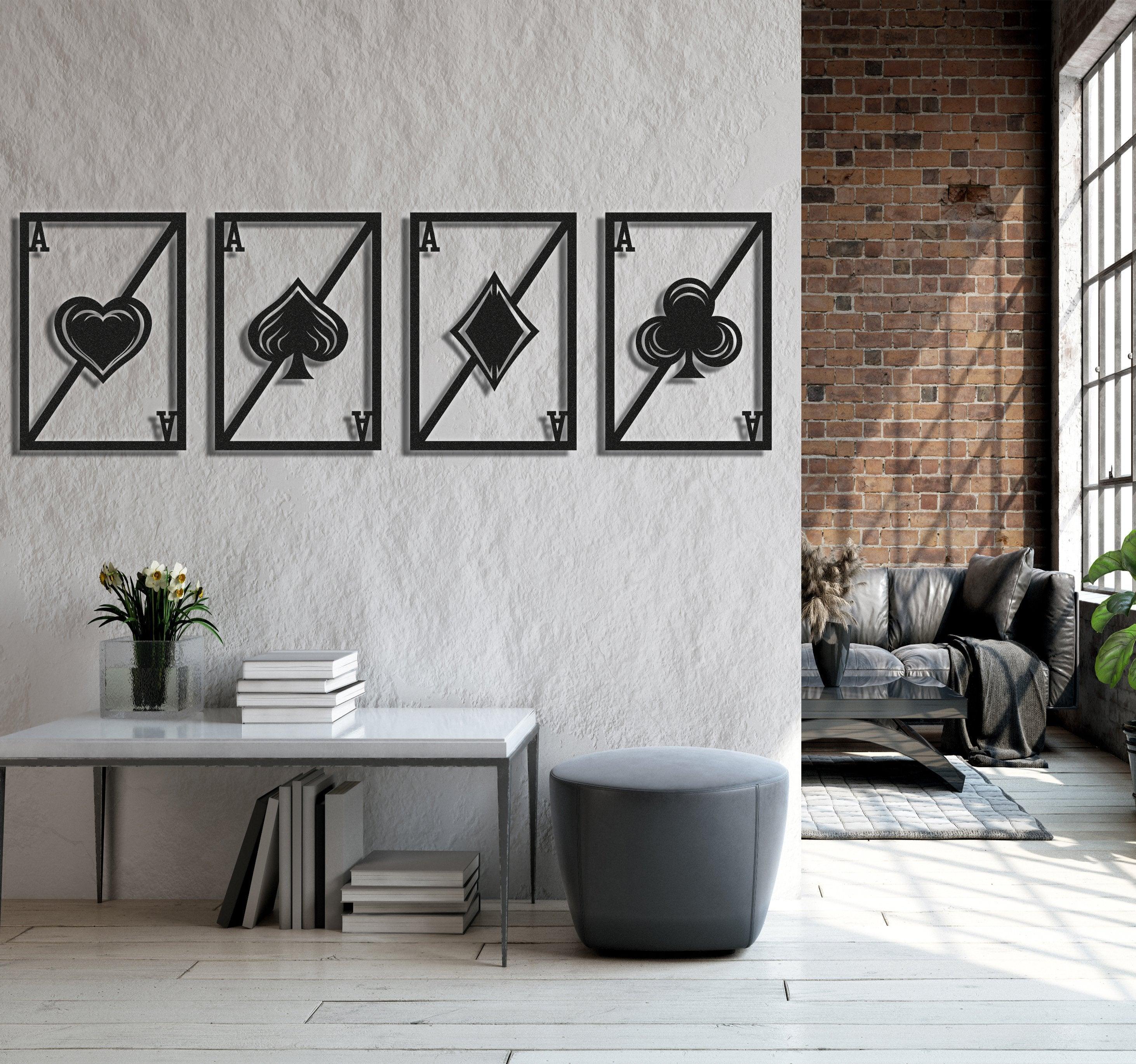 ・"Aces of Spades "・Premium Metal Wall Art - Limited Edition - ArtDesigna Glass Printing Wall Art