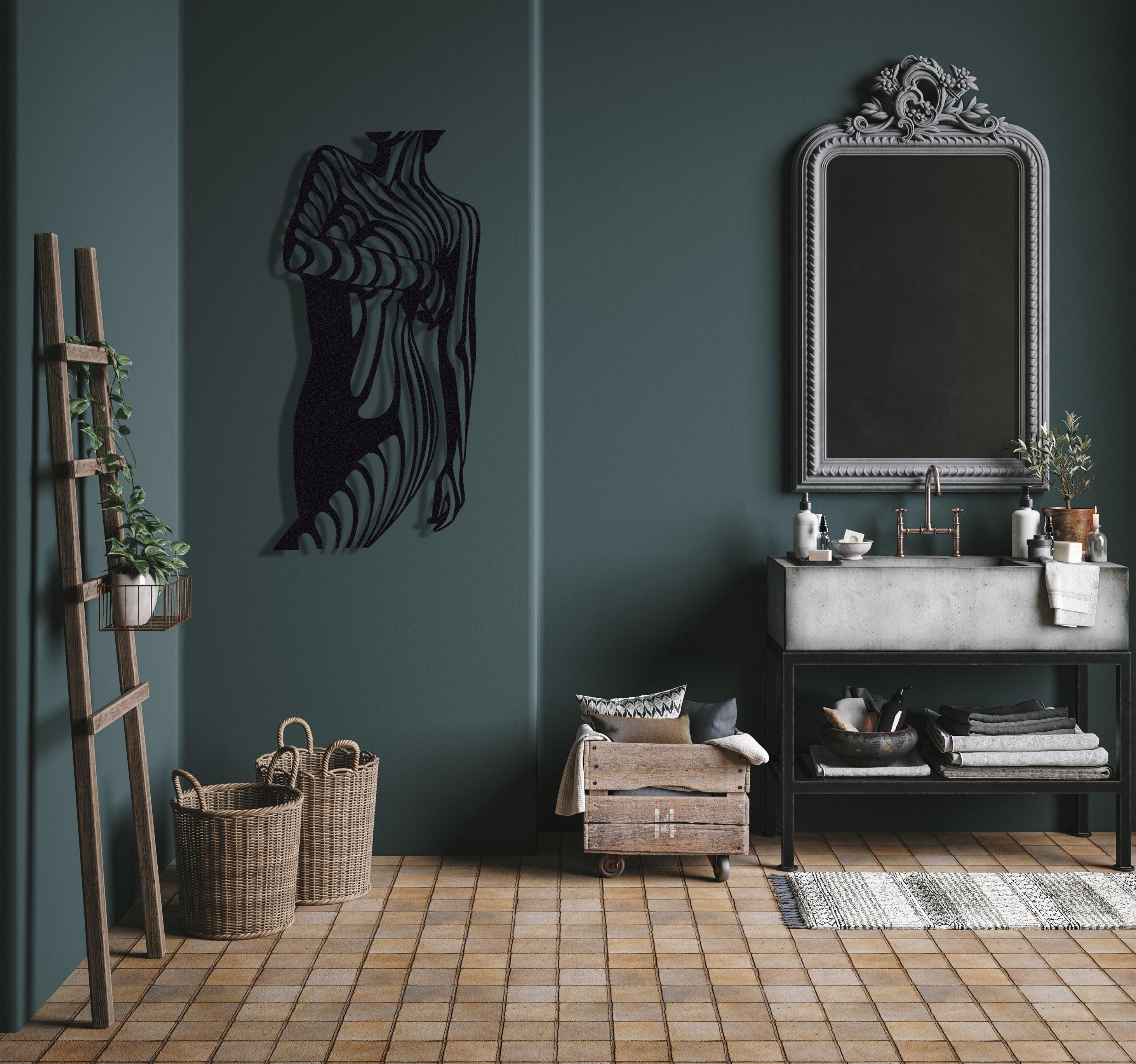 ・"Woman Body Lines"・Premium Metal Wall Art - Limited Edition - ArtDesigna Glass Printing Wall Art