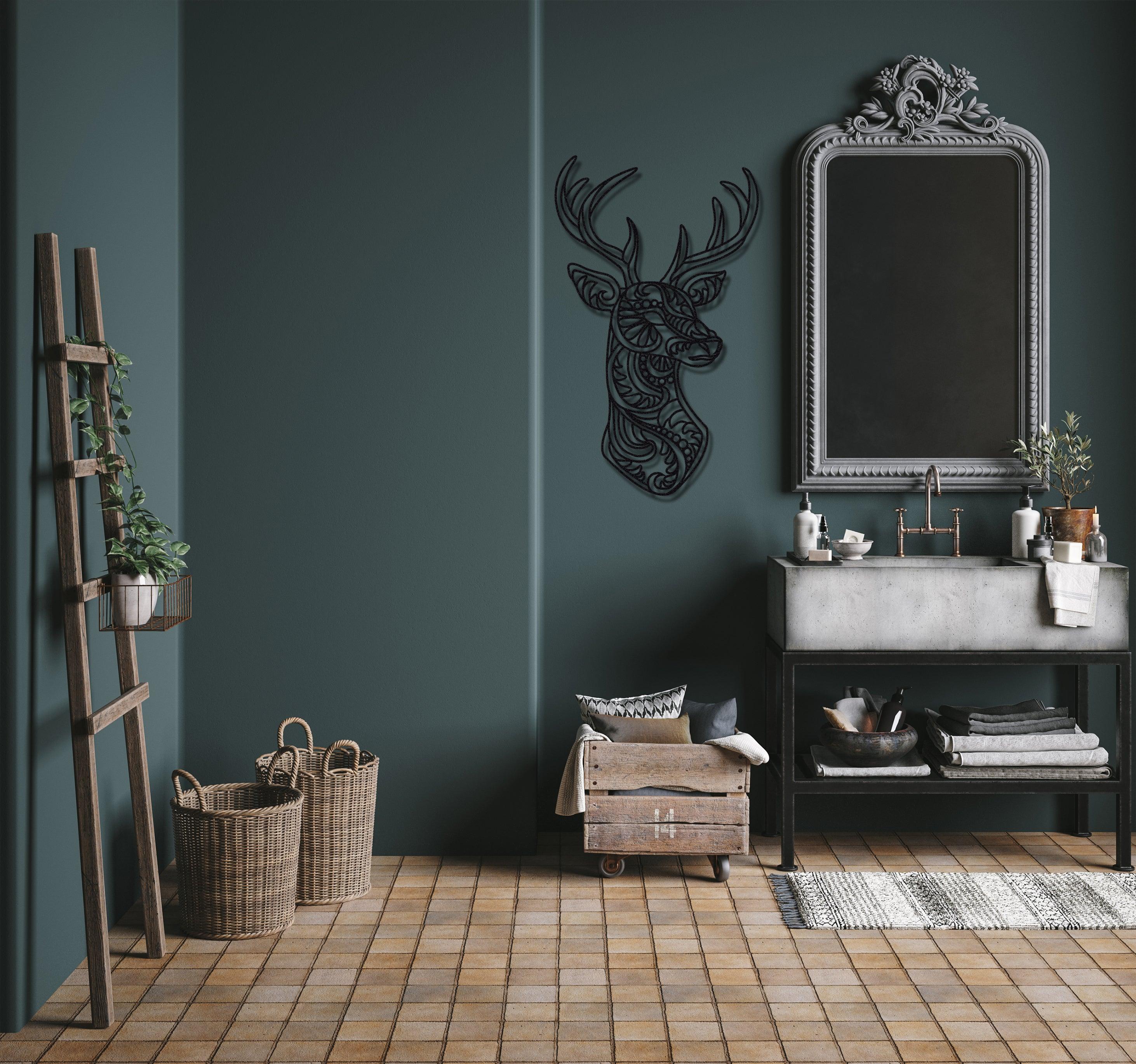 ・"Zentangle Deer"・Premium Metal Wall Art - Limited Edition - ArtDesigna Glass Printing Wall Art