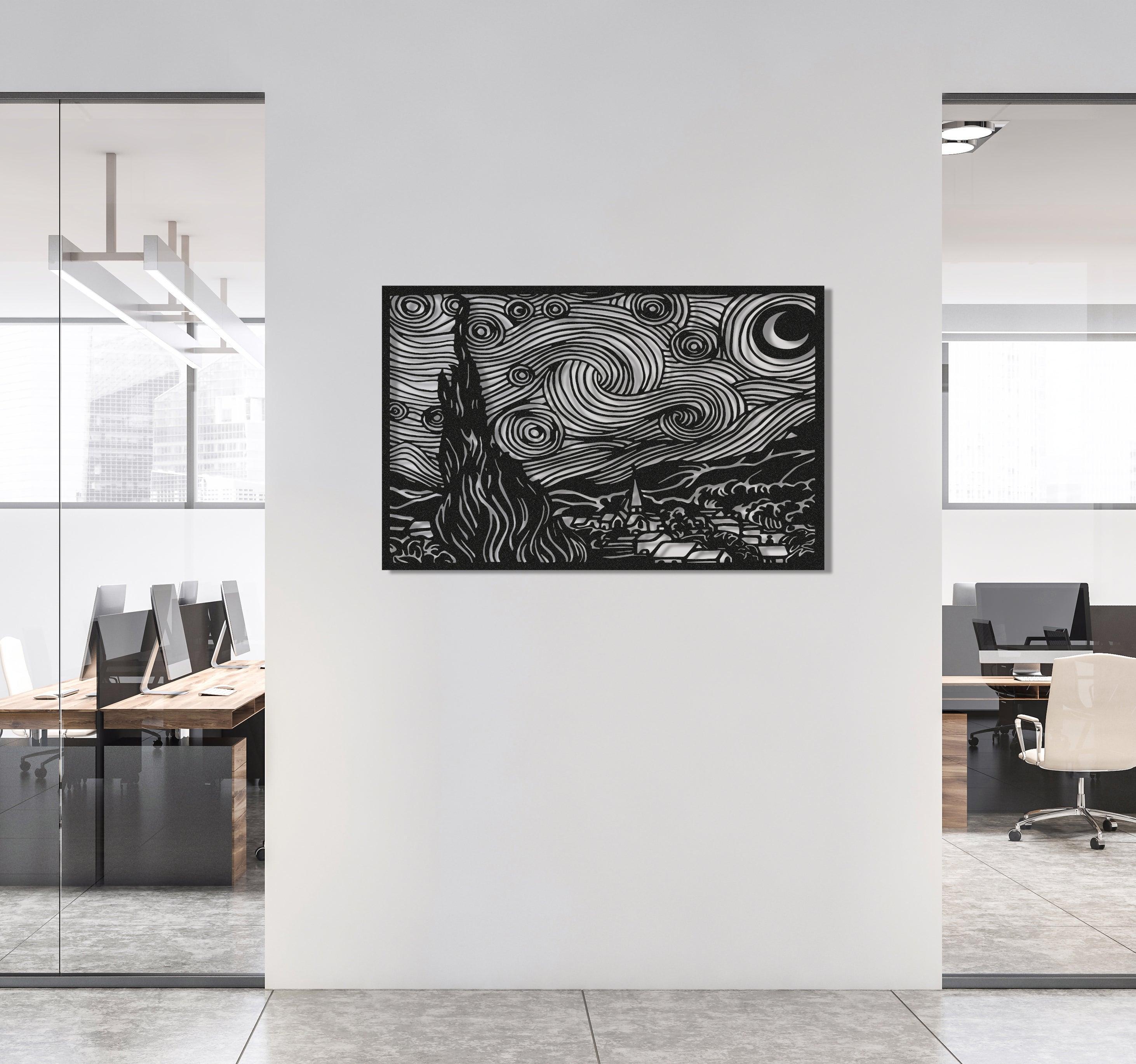 ・"Van Gogh The Starry Night"・Premium Metal Wall Art - Limited Edition - ArtDesigna Glass Printing Wall Art