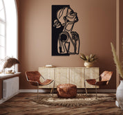 ・"Line Art Woman"・Premium Metal Wall Art - Limited Edition - ArtDesigna Glass Printing Wall Art