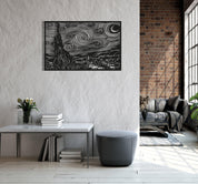 ・"Van Gogh The Starry Night"・Premium Metal Wall Art - Limited Edition - ArtDesigna Glass Printing Wall Art