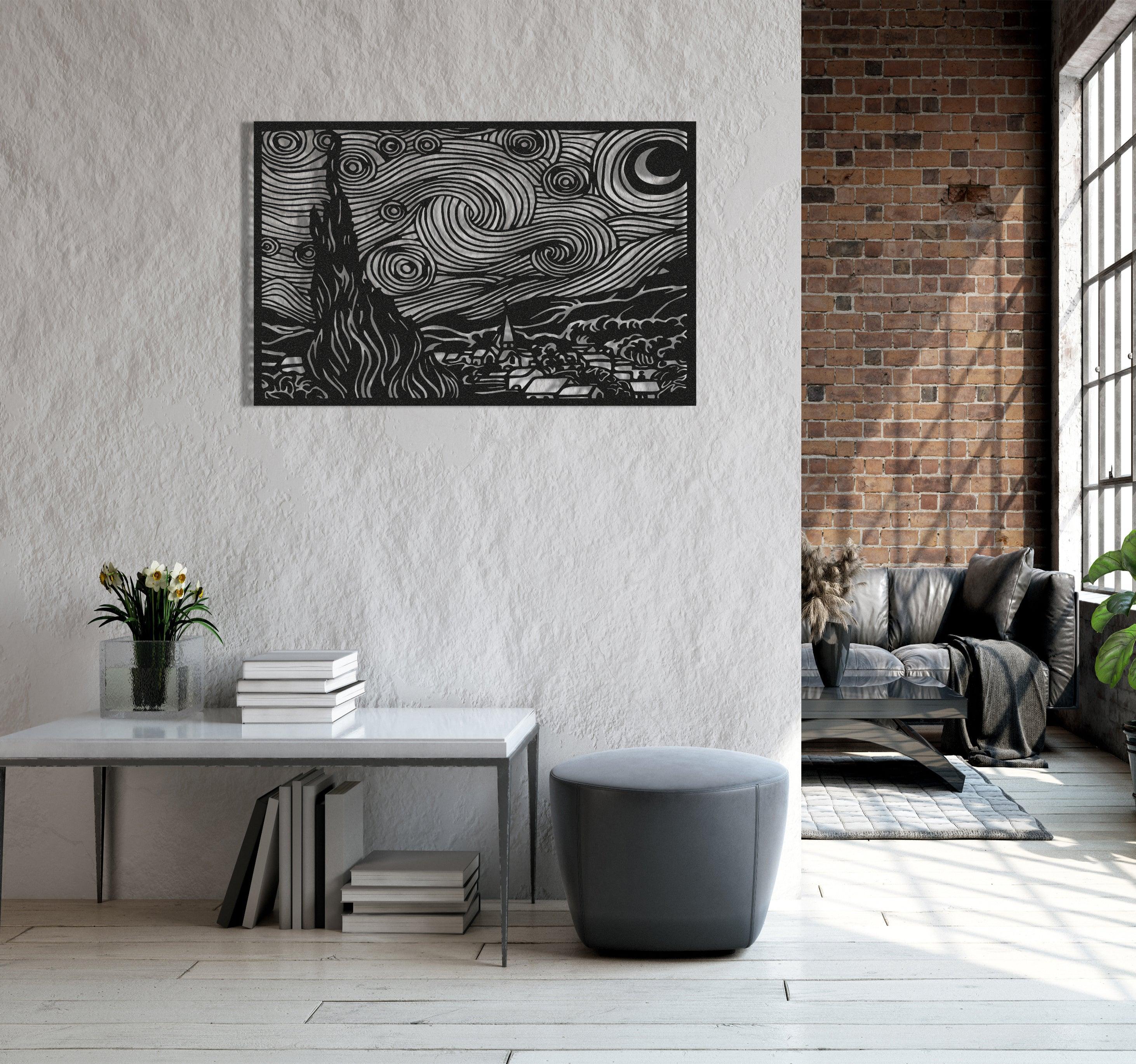 ・"Van Gogh The Starry Night"・Premium Metal Wall Art - Limited Edition - ArtDesigna Glass Printing Wall Art