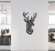 ・"Zentangle Deer"・Premium Metal Wall Art - Limited Edition - ArtDesigna Glass Printing Wall Art