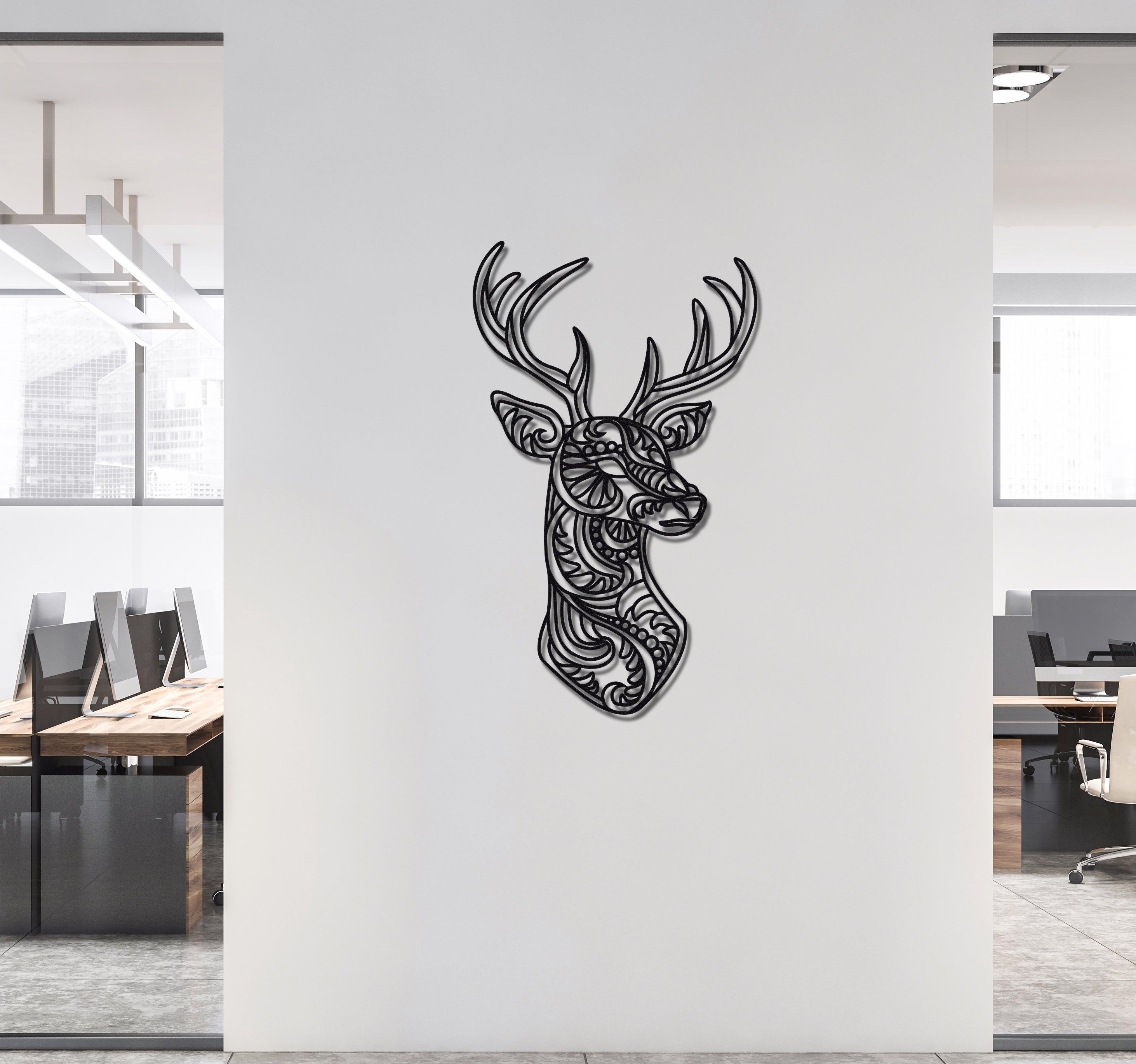 ・"Zentangle Deer"・Premium Metal Wall Art - Limited Edition - ArtDesigna Glass Printing Wall Art