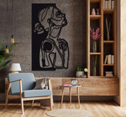 ・"Line Art Woman"・Premium Metal Wall Art - Limited Edition - ArtDesigna Glass Printing Wall Art