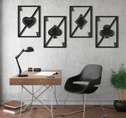 ・"Aces of Spades "・Premium Metal Wall Art - Limited Edition - ArtDesigna Glass Printing Wall Art