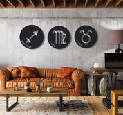 ・"Zodiac Symbols"・Premium Metal Wall Art - Limited Edition - ArtDesigna Glass Printing Wall Art