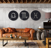 ・"Zodiac Symbols"・Premium Metal Wall Art - Limited Edition - ArtDesigna Glass Printing Wall Art