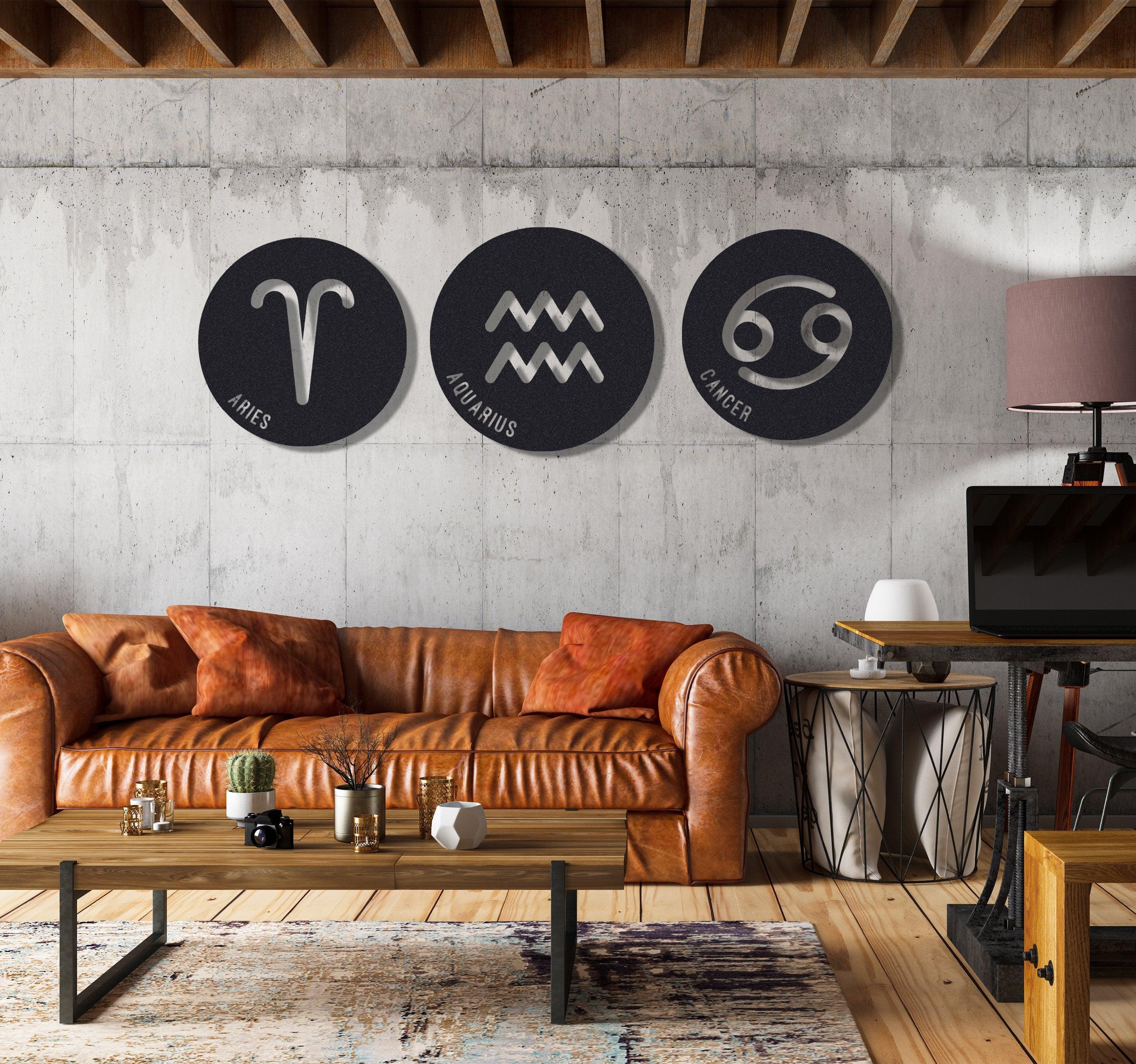 ・"Zodiac Symbols"・Premium Metal Wall Art - Limited Edition - ArtDesigna Glass Printing Wall Art